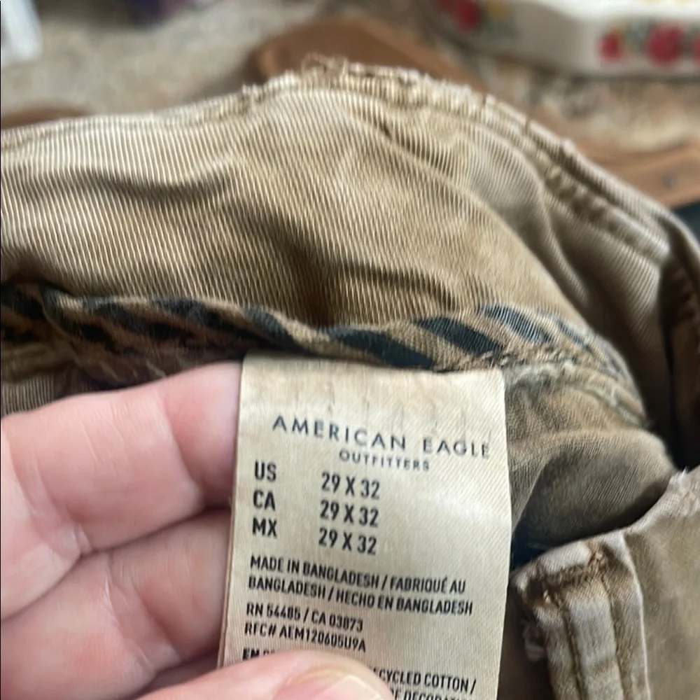American Eagle Outfitters Tan Slim Flex Chinos Classic Straight-Leg 29 X 32 - Picture 12 of 13